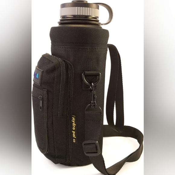 Black Crossbody Water Bottle Bag - Picture 5 of 9